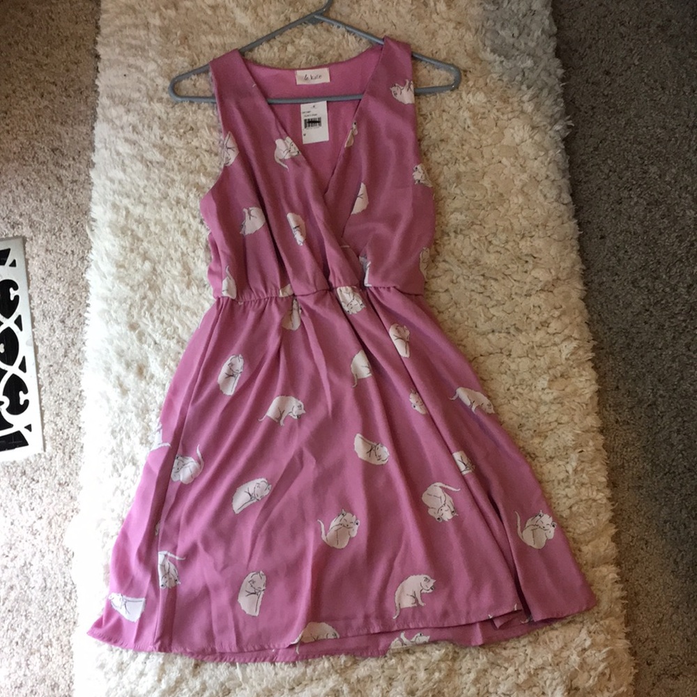Medium purple kitty cat dress
